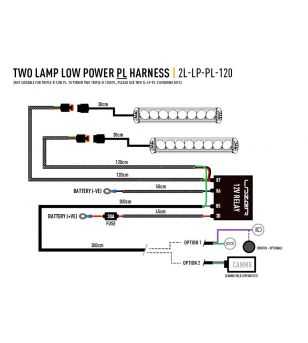 Lazer Kabelset 2 lampen - lampen met positielicht (12V)