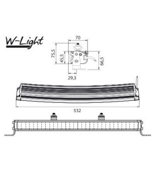 W-Light Wave 500 LED Lightbar Curved