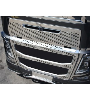 Volvo FH 2013- FH16 full grille stainless honeycrumb - 012VFH162013 - Grille - Verstralershop