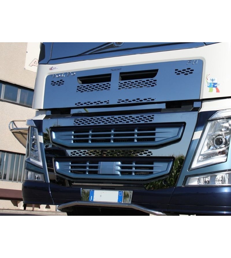 Volvo FH 2013- full grille stainless honeycrumb - 012VFH132013 - Grille - Verstralershop