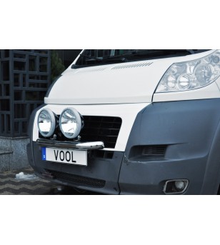 Peugeot Boxer 2007-2014 Vool Lightbar 2 lights RVS - V417-025/2 - Bullbar / Lightbar / Bumperbar - Verstralershop
