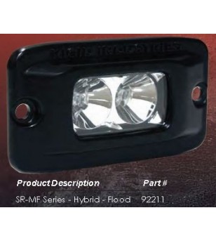Rigid SR-M-Series flushmount  3" LED Hybrid flood blank - 92211 - Verlichting - Verstralershop