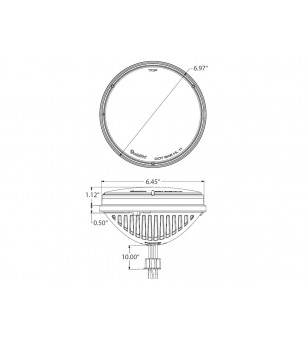 Rigid 7" Round Heated Lens w/ H13 to H4 Adaptor - 55005 - Verlichting - Verstralershop