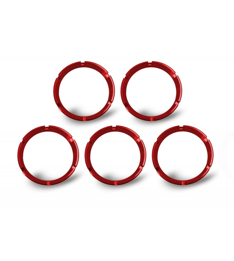 5 Pack KC HiLiTES 30564 FLEX Red Bezel Ring 