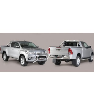 TOYOTA HILUX 16+ Roll Bar on Tonneau Inox (3 pipes version)