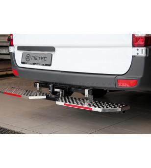 PEUGEOT EXPERT 08 to 16 RUNNING BOARDS to tow bar pcs EXTRA LARGE - 888423 - Rearbar / Opstap - Verstralershop