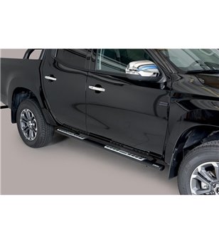 L200 DC 2019- Design Side Protections Inox Black Powdercoated